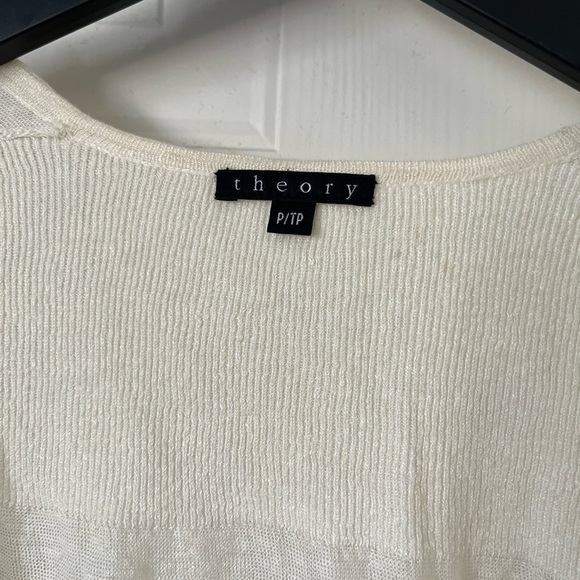 Theory Cream Linen/Viscose Lightweight Cardigan - Picture 5 of 8